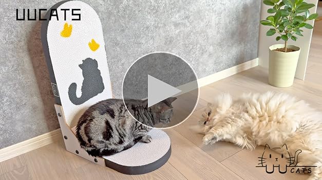 Amazon | UUCATS 猫用 爪とぎ L型 両面 耐久性 ダンボール 黒 白