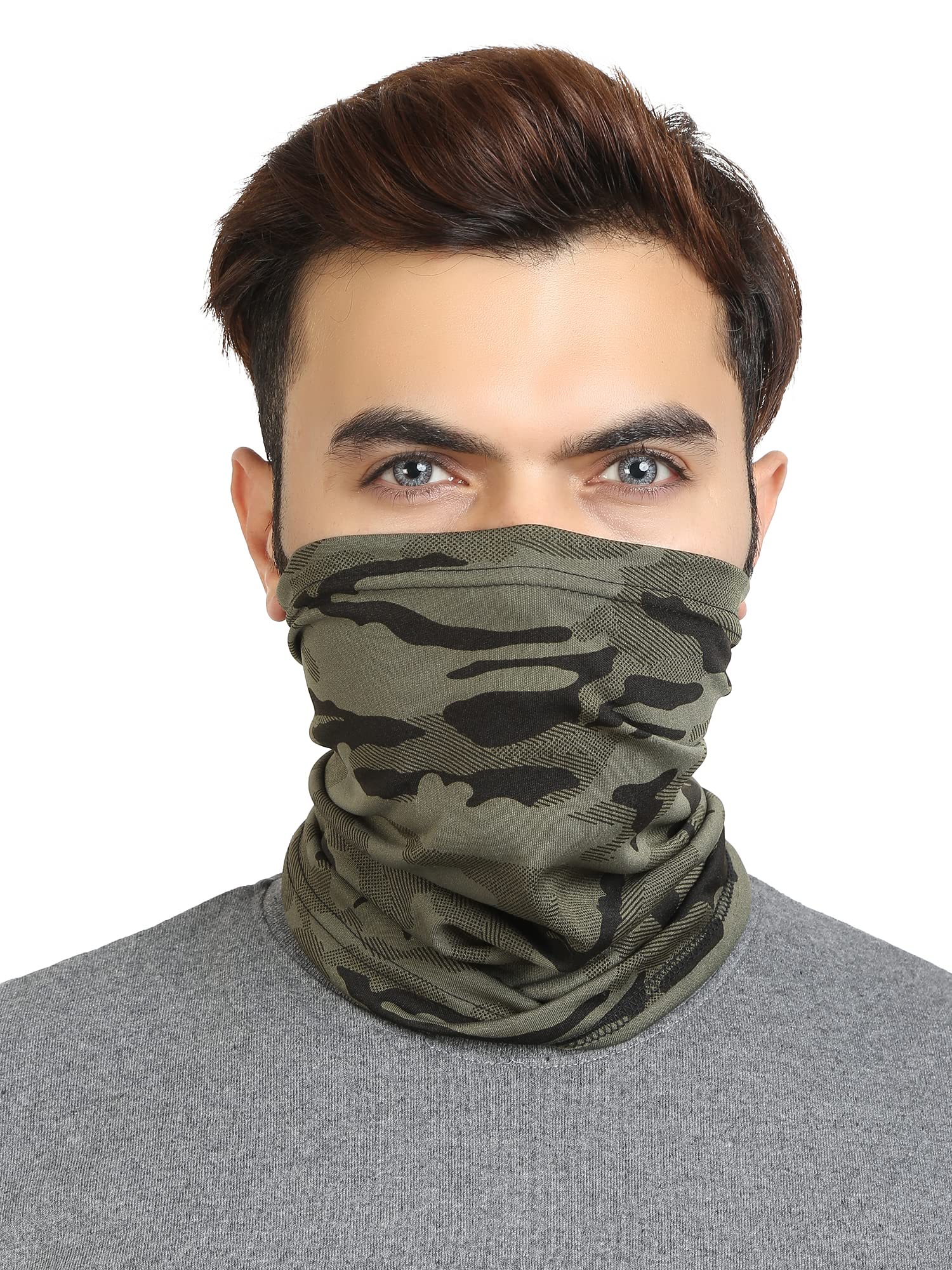 bismaadh Unisex Army Bandana Face Mask Neck Gaiter Multifunctional Headwear Elastic Tube breathable Headband Face Cover UV Resistance for Men & Women-picture-7