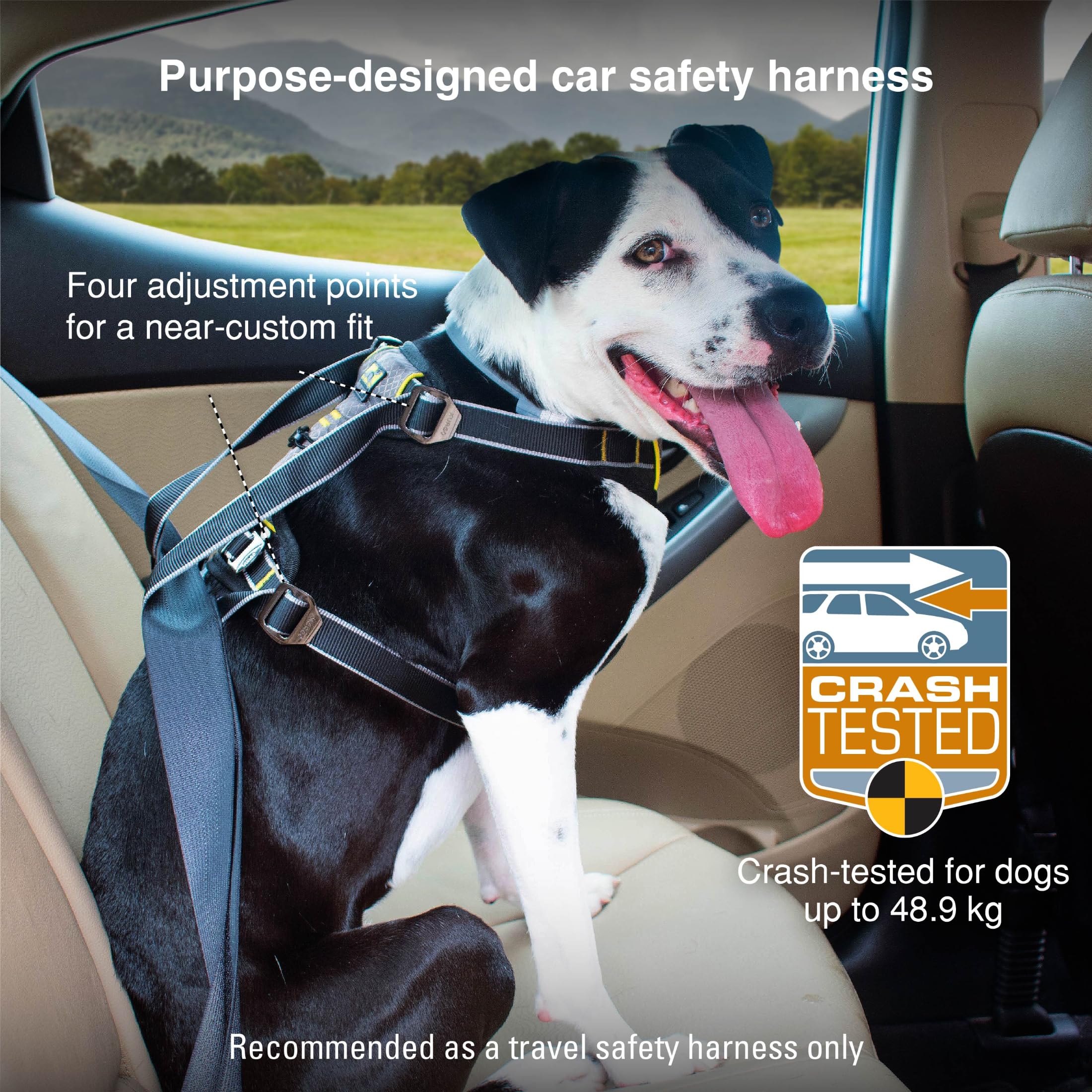 Kurgo Impact Dog Car Harness - Crash Tested Pet Harness - Premium Dog Car Safety - Padded Chest Support - Tubular Webbing Construction - High Strength Steel Buckles - X-Large - image 3