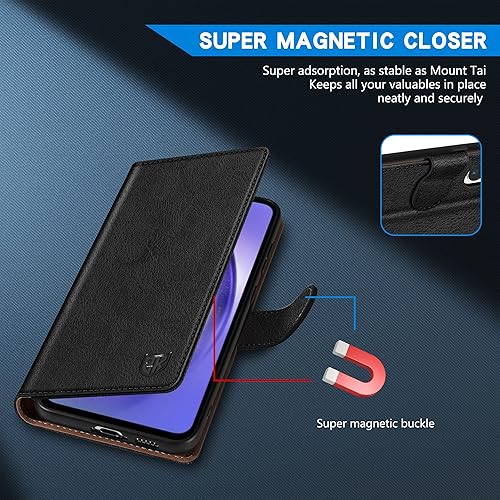 Miniatura 3 de ZZXX Funda tipo cartera para Samsung Galaxy A54 5G con bloqueo RFID, ranura para tarjetas, función atril, cierre magnético, funda protectora de