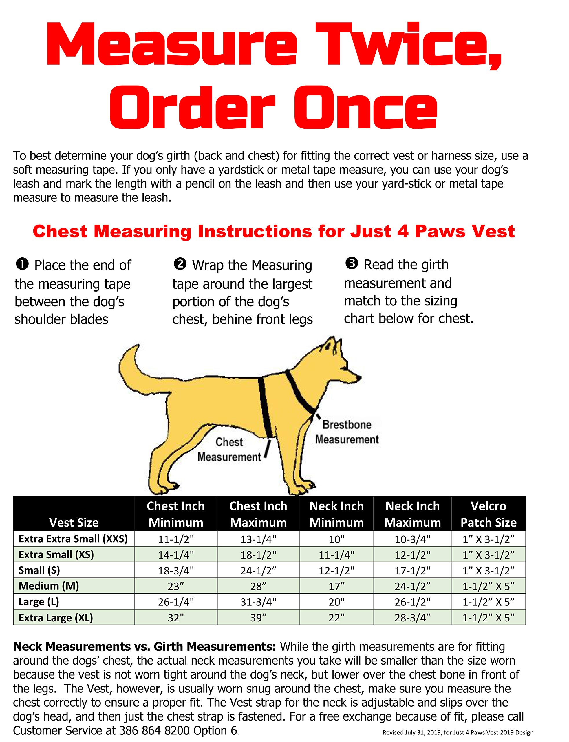 Just 4 Paws Hundegeschirr Für Emotionale Unterstützung – Mit Griff, Reflektierend & Verstellbar