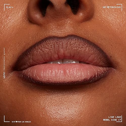Miniatura 5 de NYX PROFESSIONAL MAKEUP Line Loud Lip Liner, lápiz labial pigmentado y de larga duración con aceite de jojoba y vitamina E, tipo rebelde (marrón