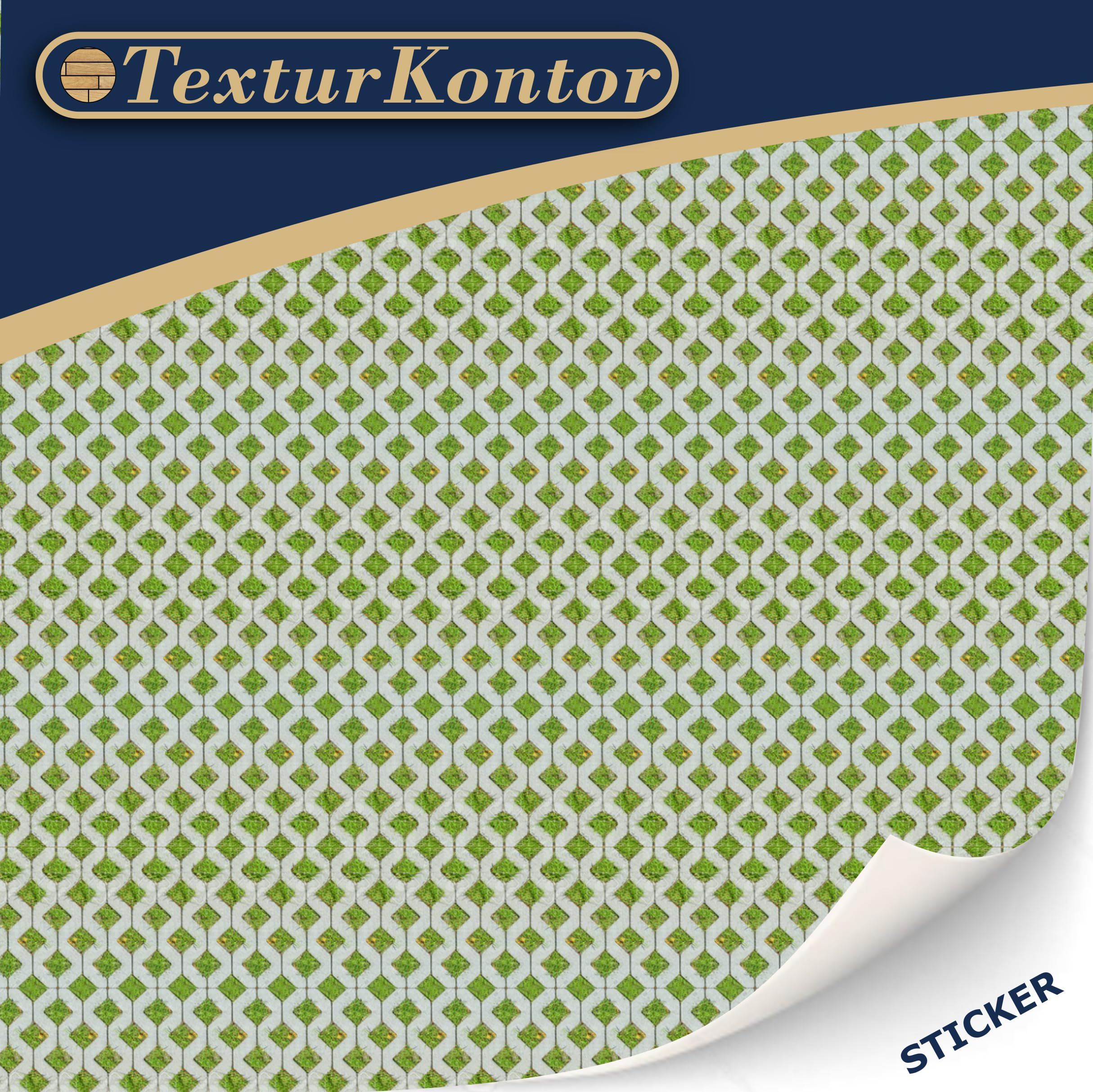 3 Sheets Self-Adhesive Decorative Film Paving Stones and Surfaces for Model Making in Scale 1:87 Scale H0 (UK: 3.5 mm Scale) (Lawn Paving Stones)