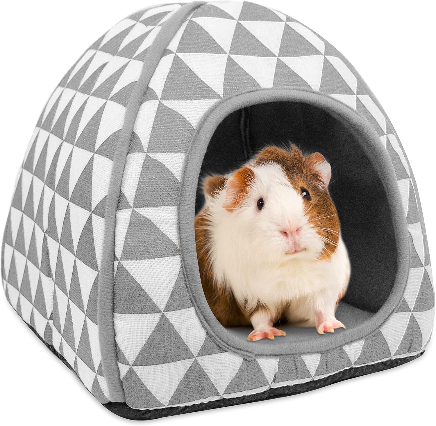 Tierecare Guinea Pig Hideout Bunny Bed Hamster House Cozy Guinea Pig Cage Accessories Rabbit Habitat Hide-Out for Hedgehog Small Animal…