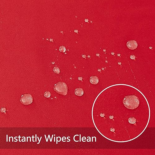 Miniatura 3 de Obstal Mantel rectangular de microfibra a prueba de derrames y resistente al agua y al aceite, de tela decorativa para uso exterior e interior