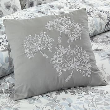 Modern Threads 5-Piece Printed Comforter Set, Giverny Queen in White Grey Blue Soft Comforter, 2 Pillow Shams, and 2 Decorative Pillows
