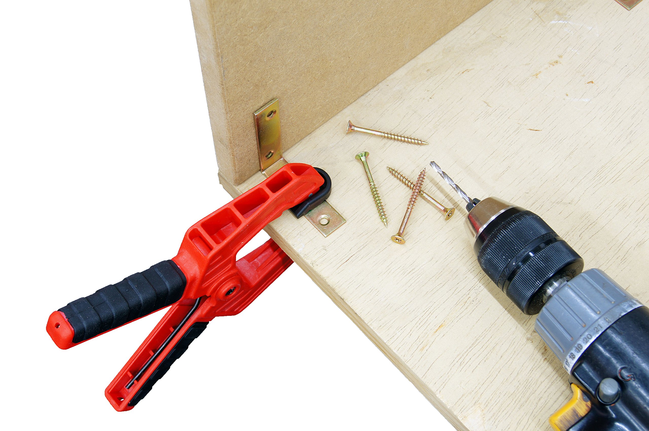 4 x Terry Tool Clips Black Plastic Coated Spring Steel Grips Dia. 32MM