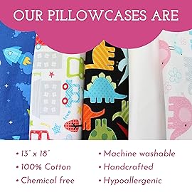 Little Sleepy Head Toddler Pillowcase, 100% Cotton & Hypoallergenic Pillow Case for Toddler Pillow, Snug Fit Envelope Pillowcase, 13x18 Pillowcase, Pilllow Sold Separately (Pink Alphabet)