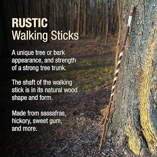 Miniatura 6 de Brazos Twisted Sweet Gum Walking Stick Handcrafted Wooden Staff Hiking Stick for Men and Women Trekking Pole Wooden Walking Stick Made in The USA