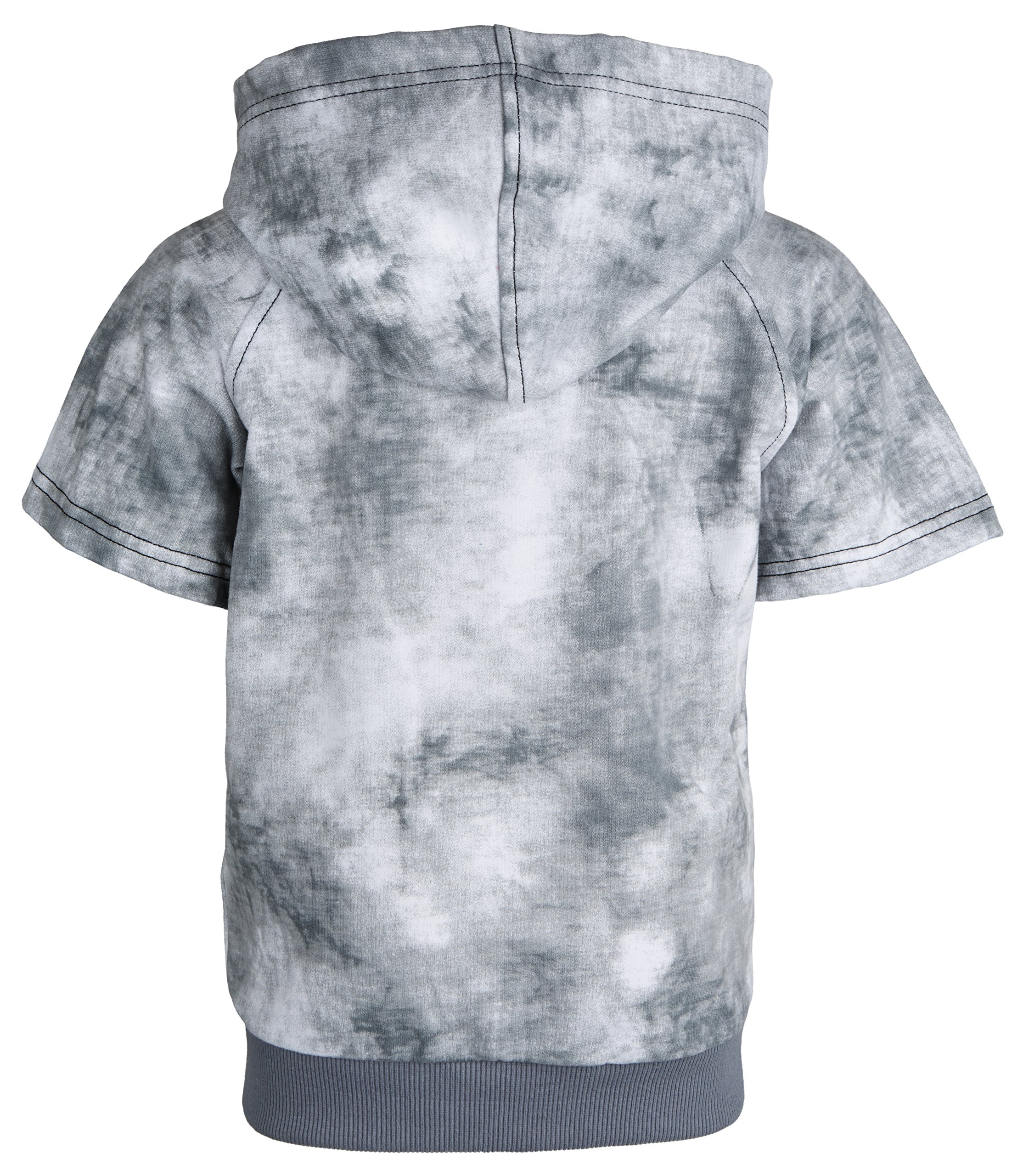 Wippette Little Boys Swim Trunk Board Shorts and Knit Hooded Coverup Beach Set - Grey (Size 2T)