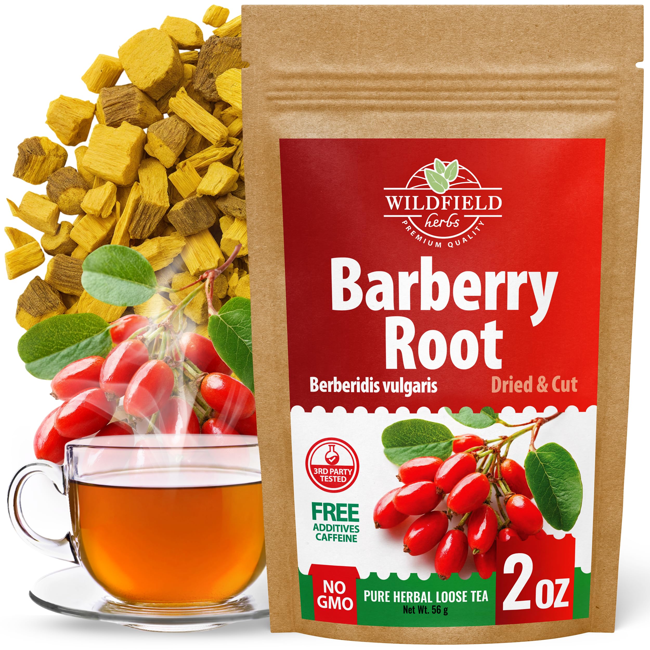 2 oz. Barberry Root Herbal Tea (Berberis vulgaris) – 56g Dried Barberry Root Tea Raíz de Agracejo