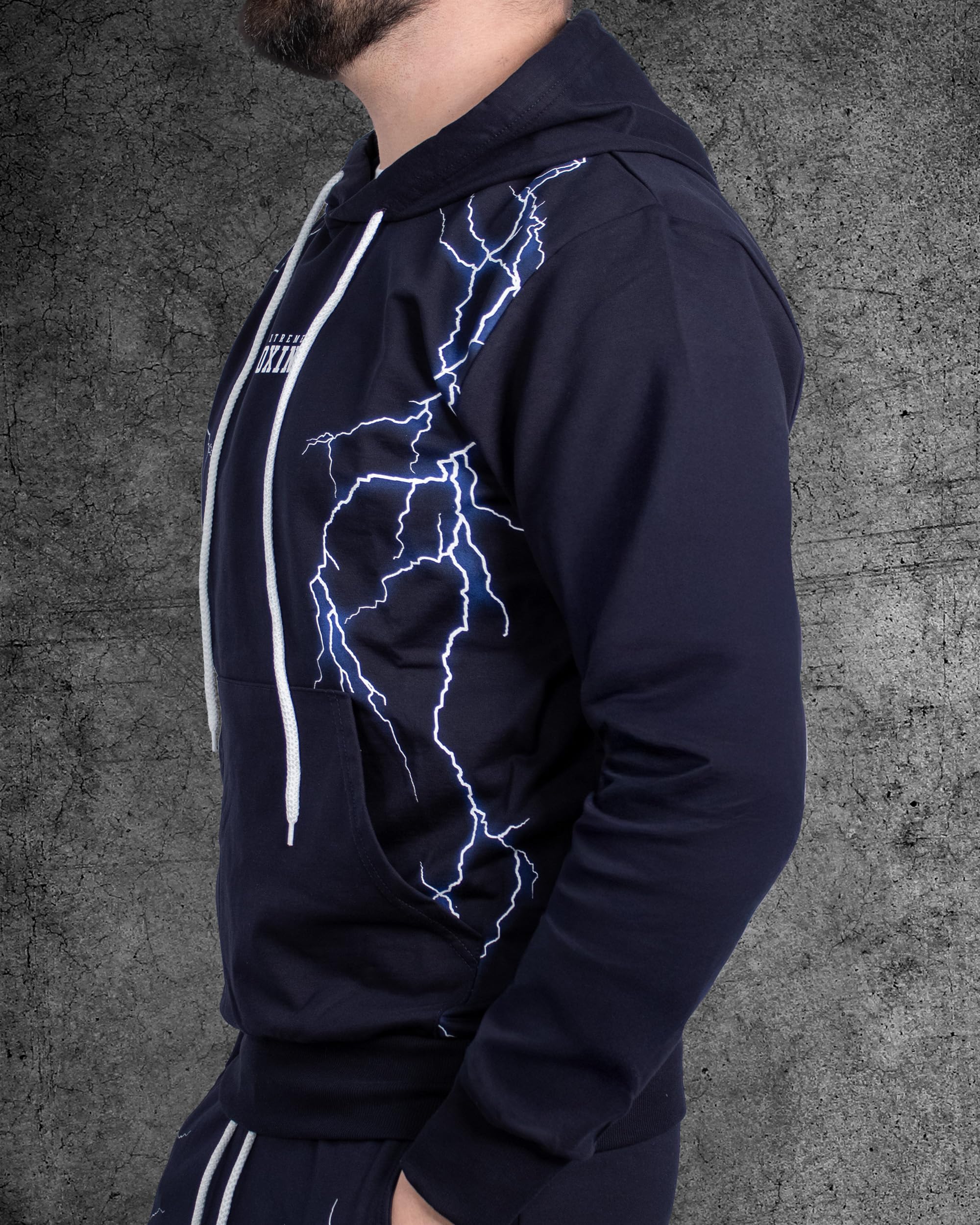 Felpa in Cotone Leggero con Cappuccio, Tasca Frontale a Marsupio, Felpa della Tuta Uomo in Cotone, Sportiva, Casa, Palestra, Jogging, Tempo Libero XF211C