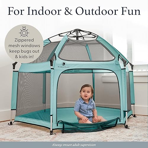 Miniatura 5 de POP 'N GO PLAYPEN - Corralito para bebés y niños pequeños para interiores y exteriores - Tienda de campaña de playa para bebés, plegable, portátil