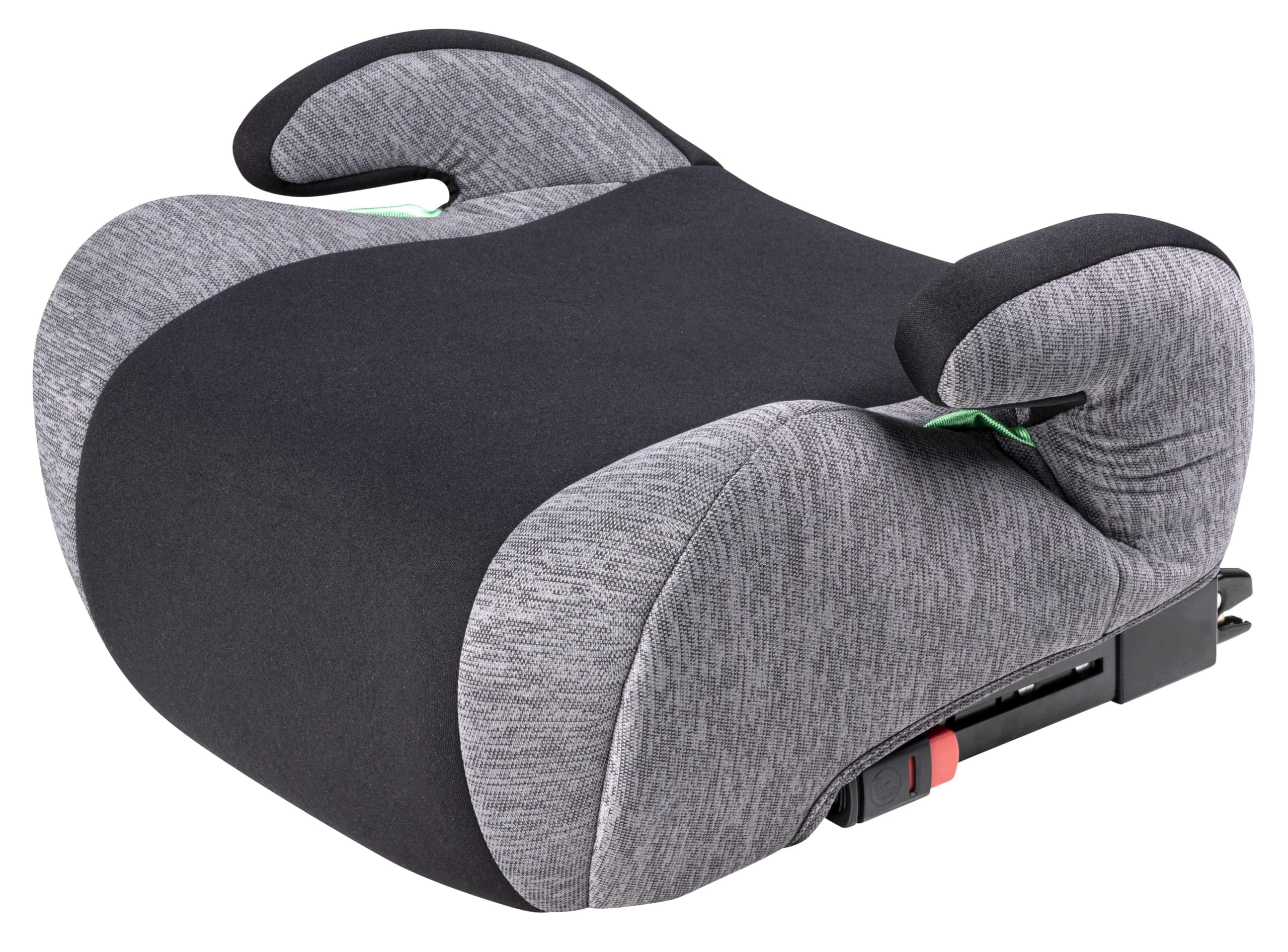 WALSER seggiolino auto ISOFIX, seggiolino auto 125-150 cm, sedile veicolo Raffi ultima norma 2024 ECE R 129, sedile veicolo bambino nero/grigio