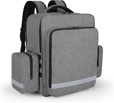 Trunab Emergency Medical Backpack Empty, EMT Camping Molle Bag, Grey