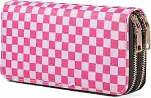Amazon.com: Nabegum Checkered Wallets for Women Cute Large