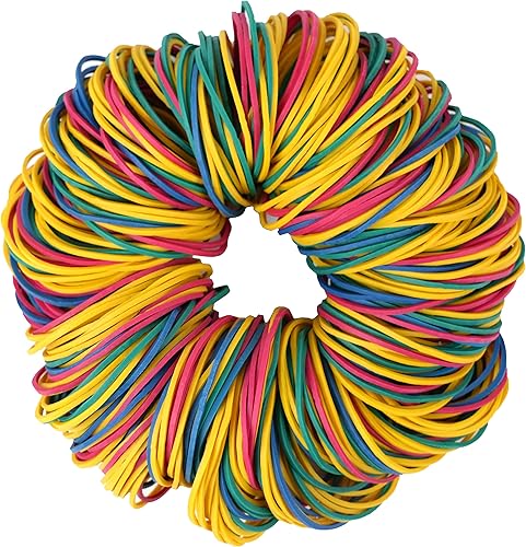 Miniatura 5 de Bandas de goma tamaño 16 Banda de goma elástica #16 marrón claro 600 piezas bandas de goma suministros de oficina carpetas de archivos caja de arena