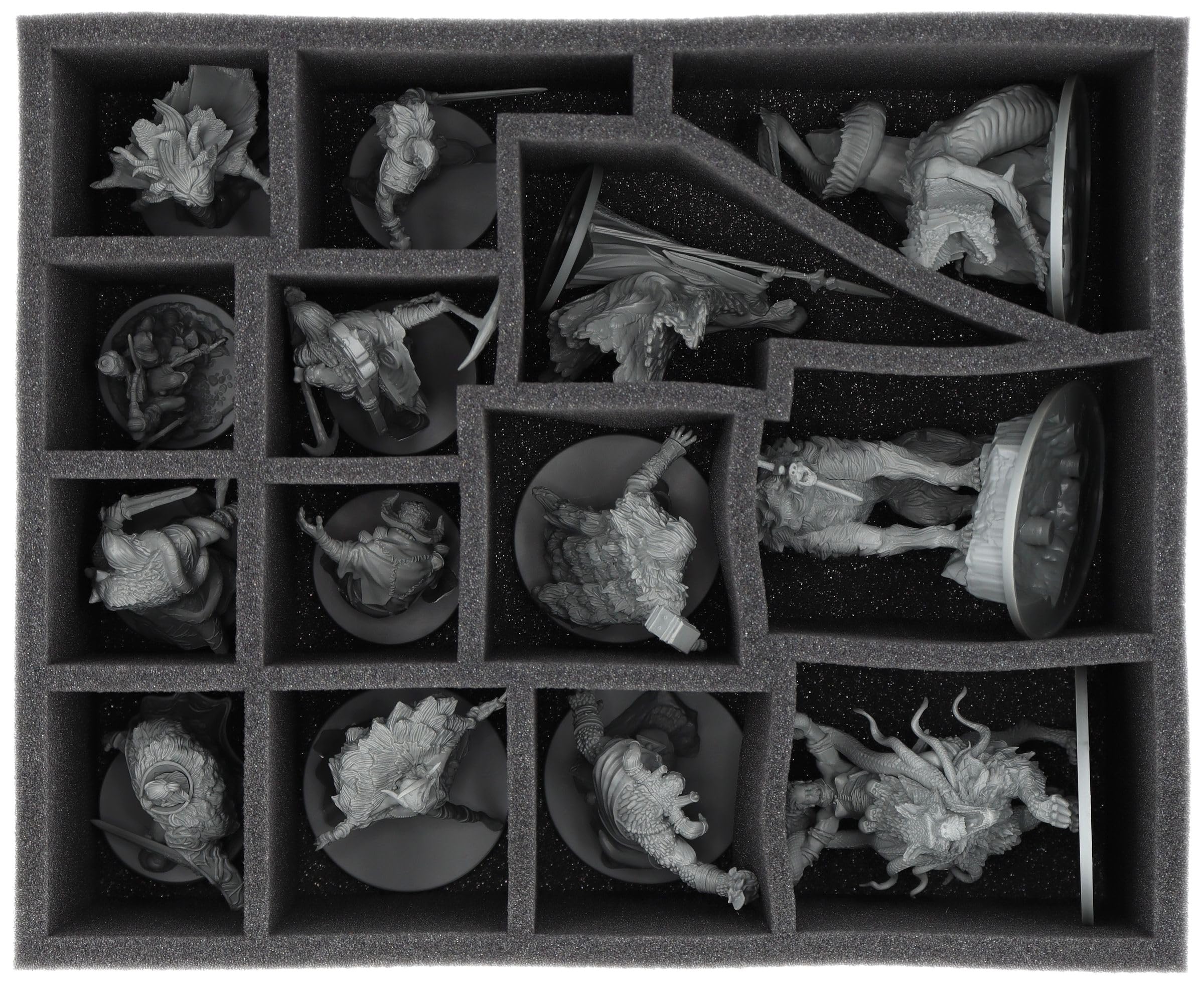 Zestaw piankowy Feldherr kompatybilny z Mythic Battles: Ragnarök - gra podstawowa - miniatury - Wygodne wkładki piankowe do sortowania i ochrony figurek