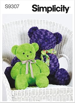Plush Bear Sewing Pattern Kit, Code 9307