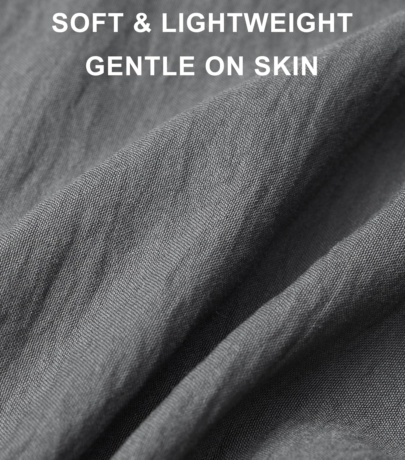 DAVID ARCHY Men’s Summer Pajamas Set Lightweight Breathable Short Sleeve Lounge Set Soft Cotton-Like Pajamas with Pockets - Image 3