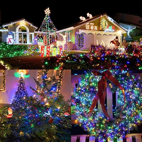 Miniatura 6 de Guirnalda de 200 luces LED de Navidad de 66 pies para interiores y exteriores, luces impermeables para árbol de Navidad, certificación UL para