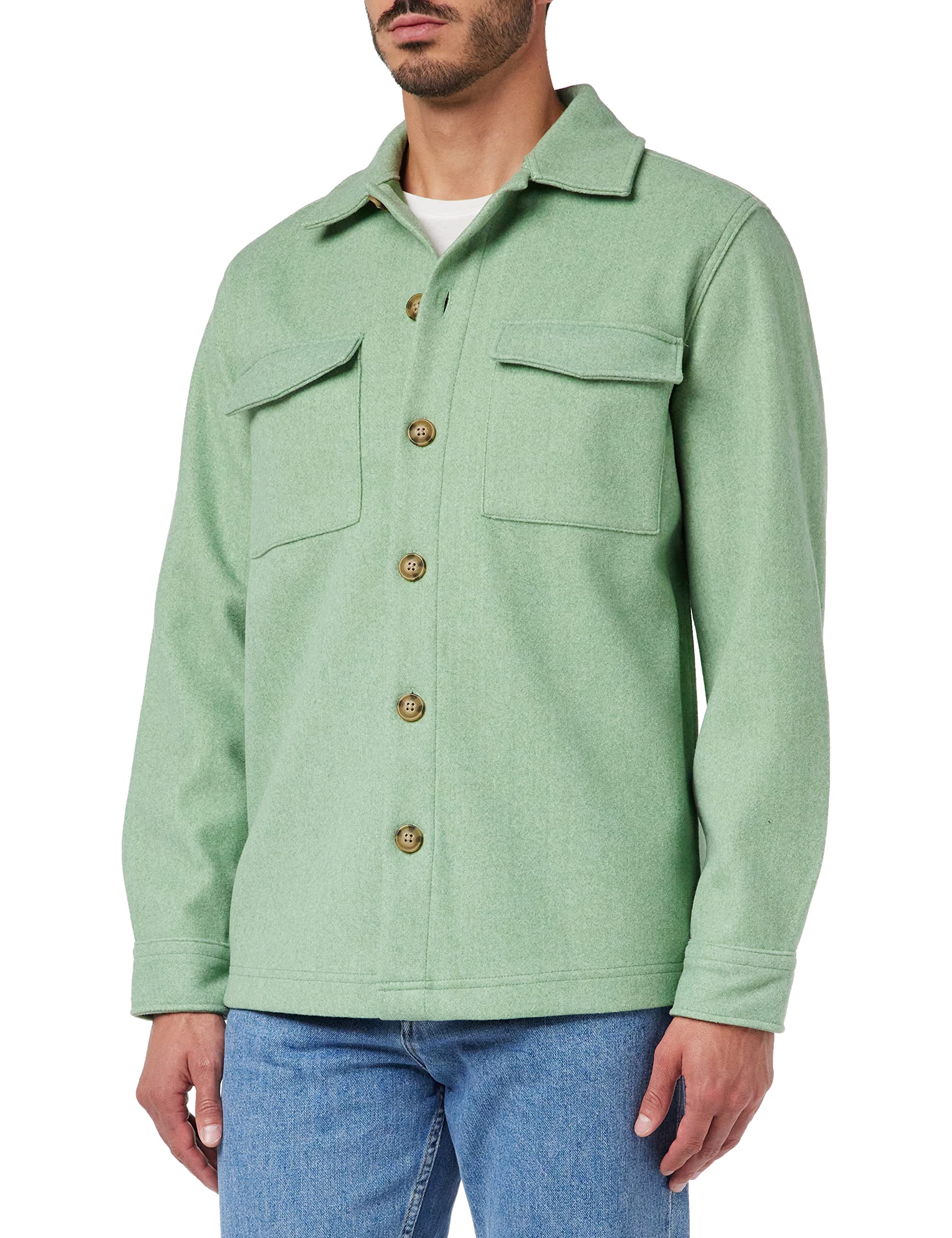 SPRINGFIELD Sobrecamisa Manga Larga Melange Camisa para Hombre