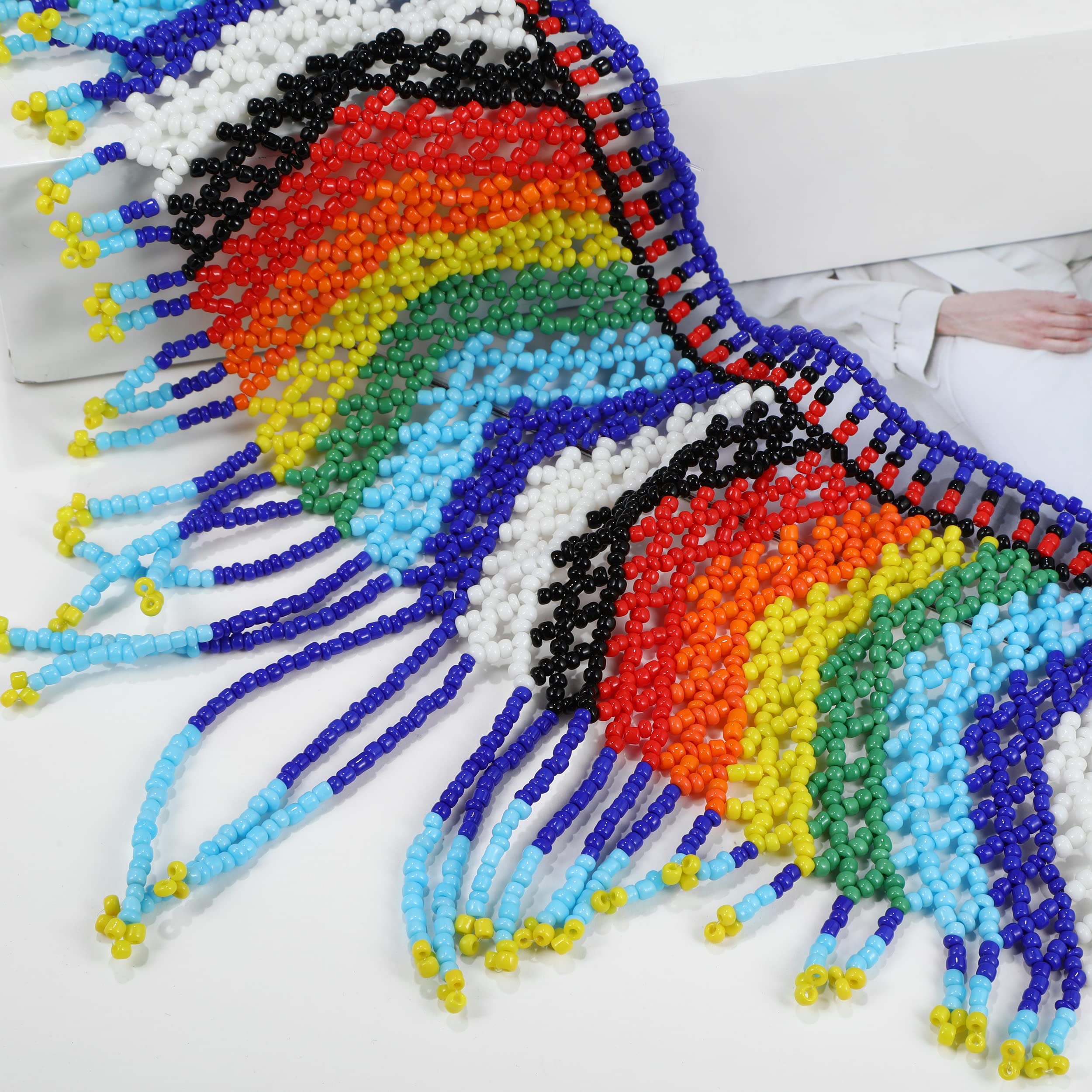 Amazon.com: Multicolor African Necklace | Zulu Beaded Bib | South