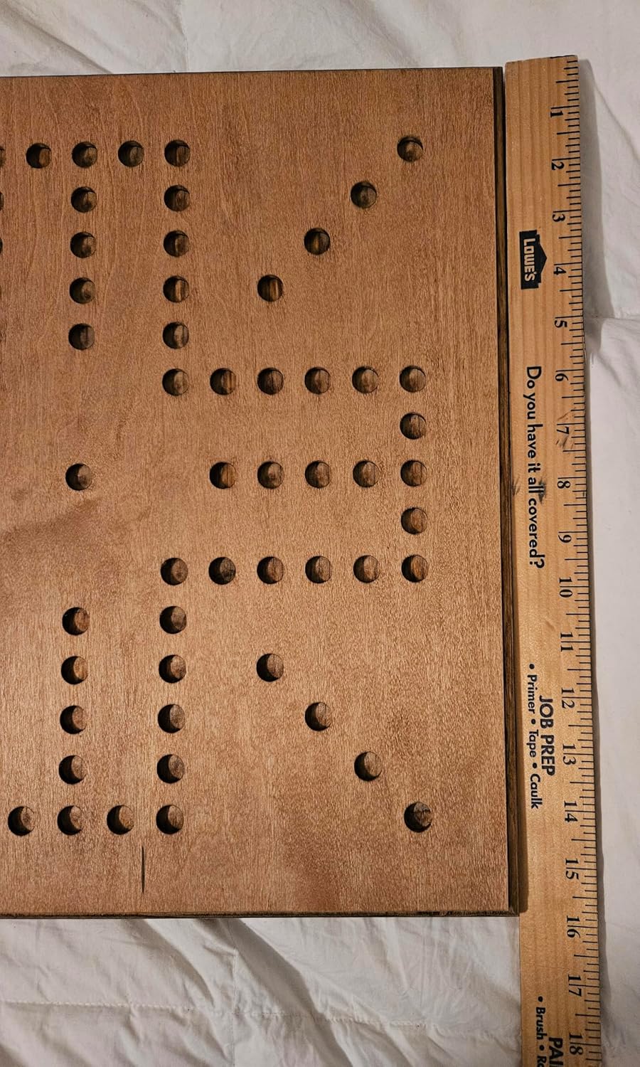 Handmade - Real Wood - Wahoo/Marbles 16x16 inch Board w/Marbles & dice - 4 Player (Stained)