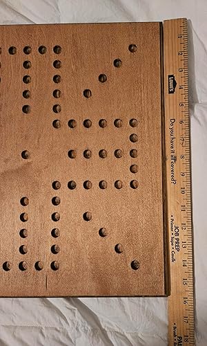 Vista 8 de HANDMADE *** Real Wood *** WAHOO/MARBLES 16x16" BOARD with marbles & dice *** 4 player (Stained)
