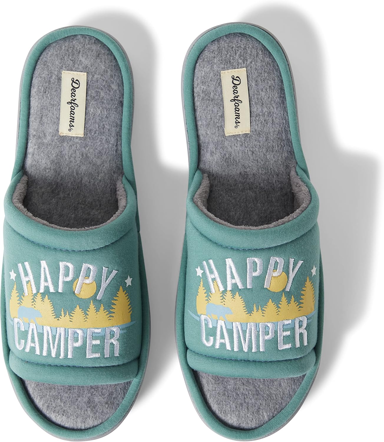 Dearfoams Men's Slide Slipper - Indoor/Outdoor Comfort