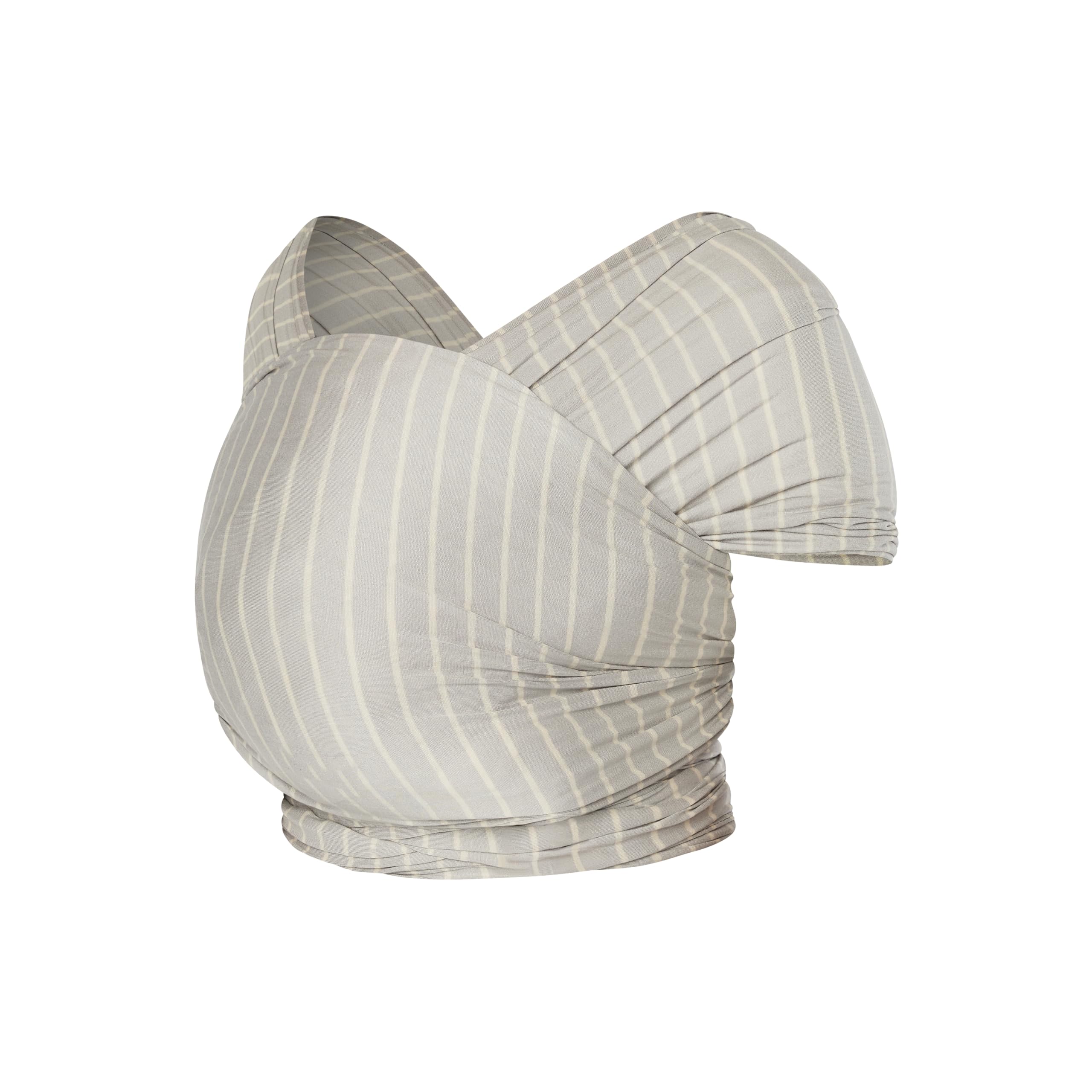 Ergobaby Fascia Neonato Porta Bebe per 0 Mesi Neonati a 11kg, Estiva Traspirante Ergonomica Elastica, Sustainable Knit, Strisce Grigie (Grey Stripes)