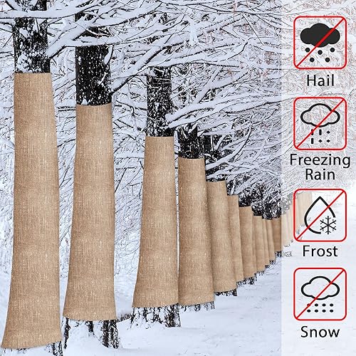 Miniatura 3 de Cubiertas de Arpillera Natural para Plantas Protección contra Heladas, Mantas de Arpillera de Invierno contra Heladas para Plantas de Árboles y