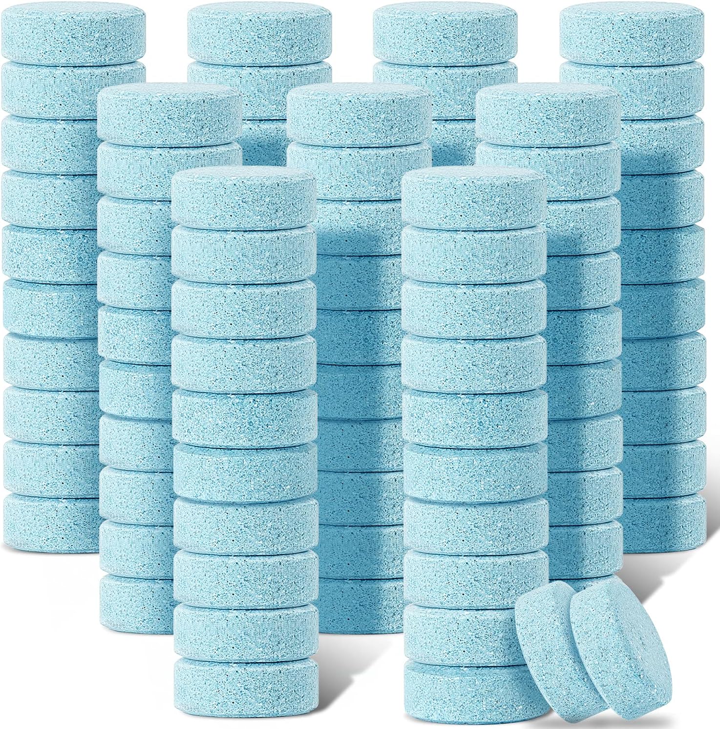 Boao 100 Pcs Car Windshield Washer Tablets Cleaning Washer Fluid Tablets Glass Concentrated Cleaner Windshield Wiper Fluid Solid Effervescent Remove Auto Glass Stains Clear Car Vision