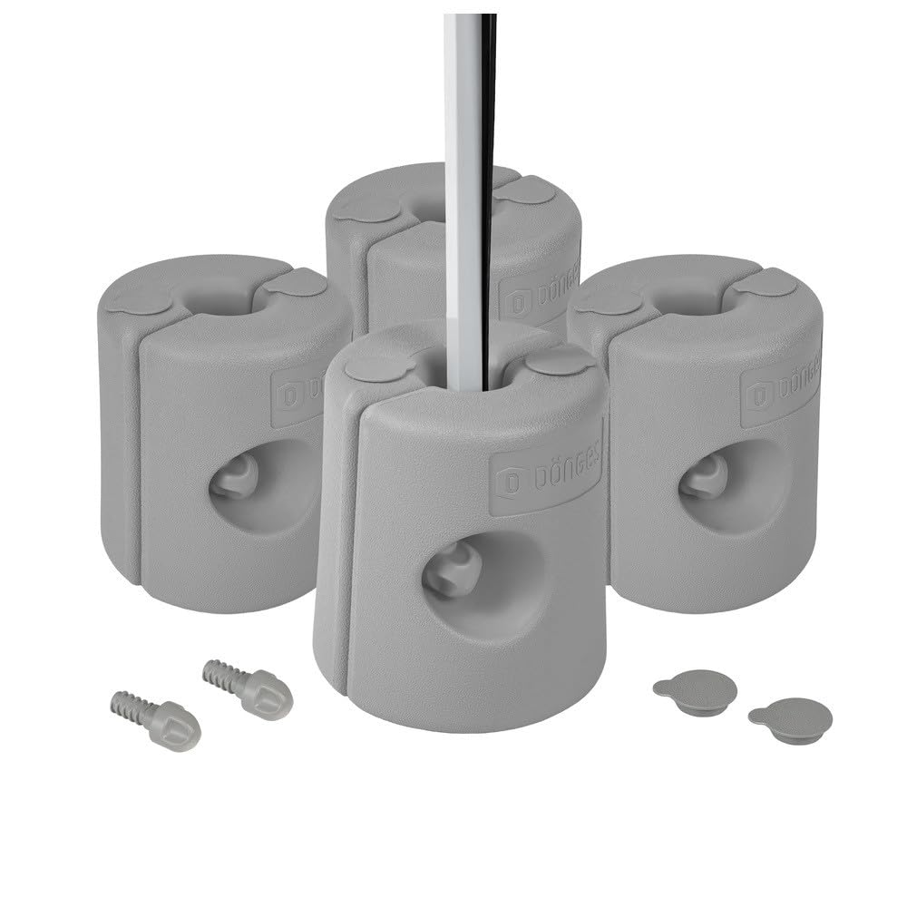 Dönges Dönges Pavillon Standfüße 4er-Set Grau - Befüllbare Gewichte für sicheren Halt - Robuster Kunststoff I Wetterfest - Ideal für Zelte, Pavillons & Outdoor-Events