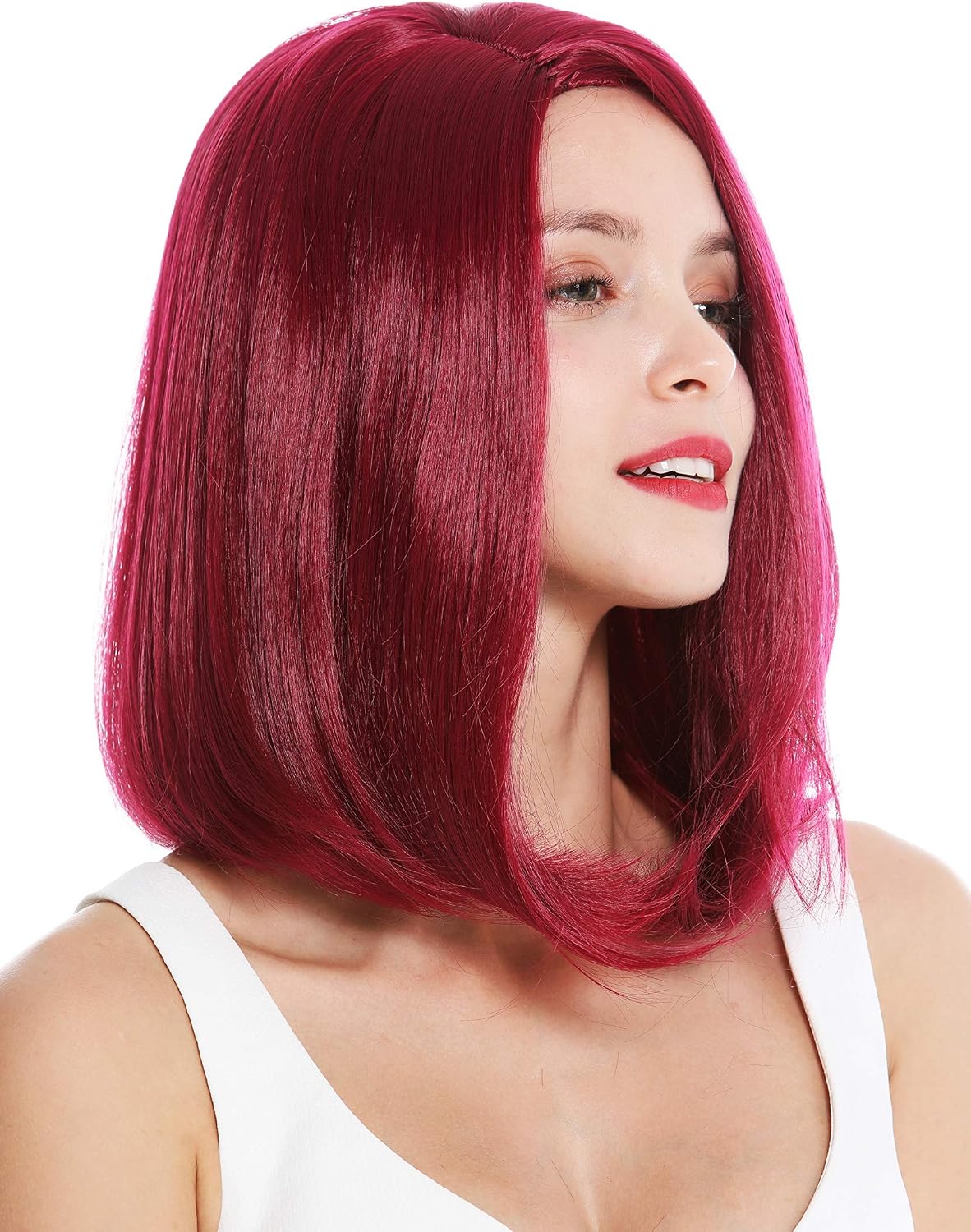 WIG ME UP - GFW3086-M118 women's quality wig shoulder length sleek parting red, Garnet red (M118L), Length: approx. 35 cm - Image 3