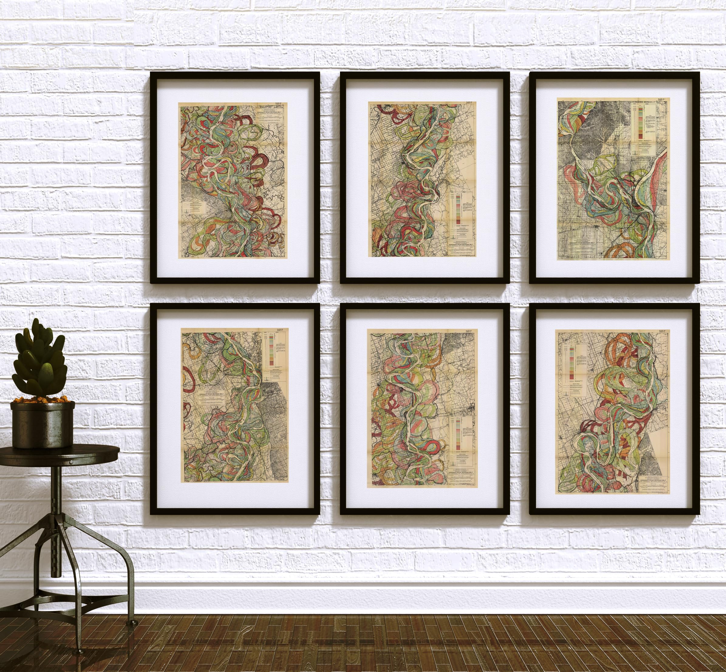 Sheet 8-1944 Mississippi River Map - River House Decor Wall Art Gifts - Harold Fisk Ancient River Meander Alluvial Valley Poster Mississipi Mississ Missipi 11x16 inches Unframed. - Image 7
