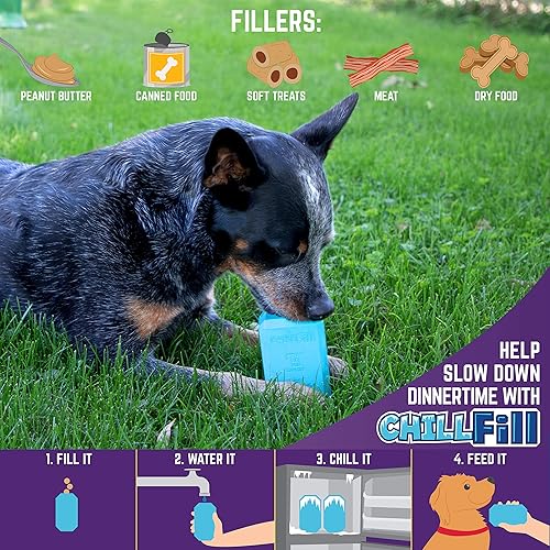 Miniatura 2 de Chew King Juguete de alta calidad para perros, grande, extremadamente duradero, colección de juguetes rellenables de goma natural, alimentación