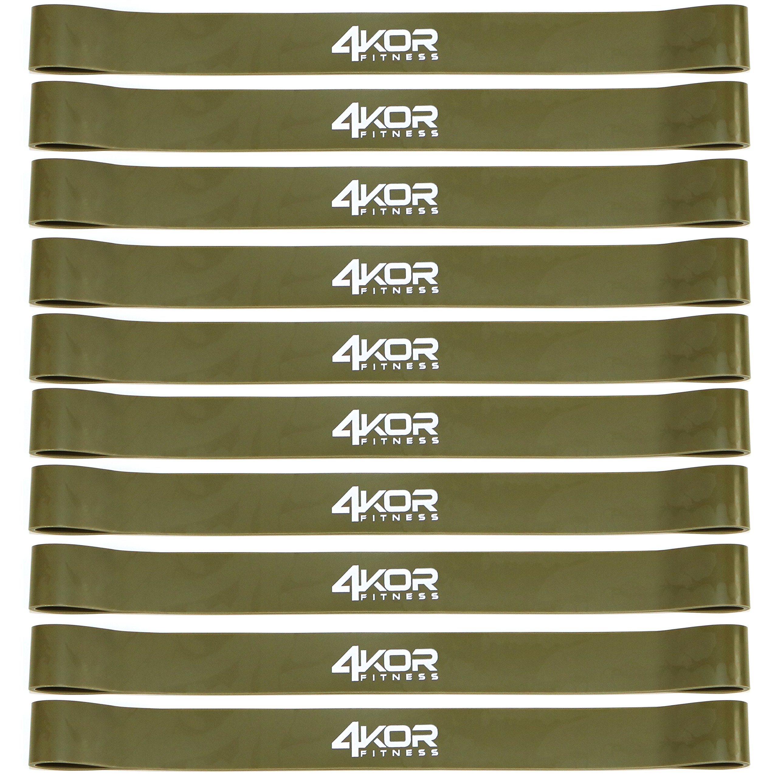 Resistance Loop Band Set by 4KOR Fitness, Perfect for CrossFit, Yoga, Physical Therapy, and Booty Building