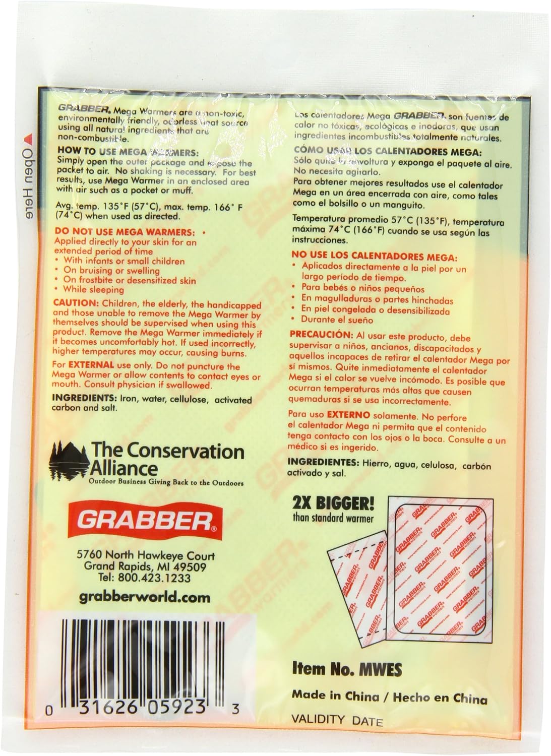 Grabber Mega Warmers, 18+ Hours Maximum Heat- 1 Count, 1.9 Ounce