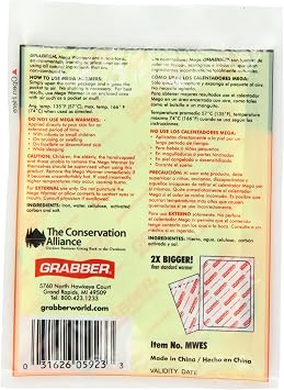 Grabber Mega Warmers, 18+ Hours Maximum Heat- 1 Count, 1.9 Ounce