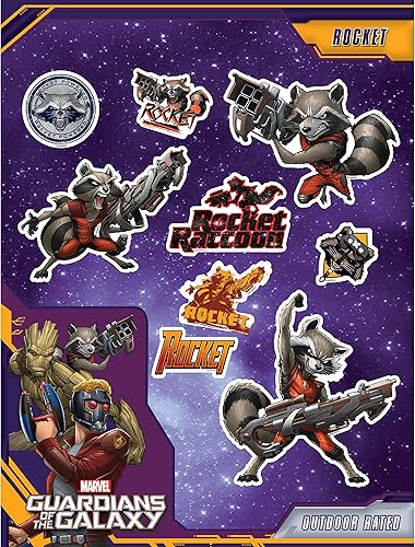 Miniatura 11 de Marvel Guardianes de la Galaxia Groot Calcomanías – Juego de 9 calcomanías de vinilo para coche, laptop, computadora, monopatín, calcomanías