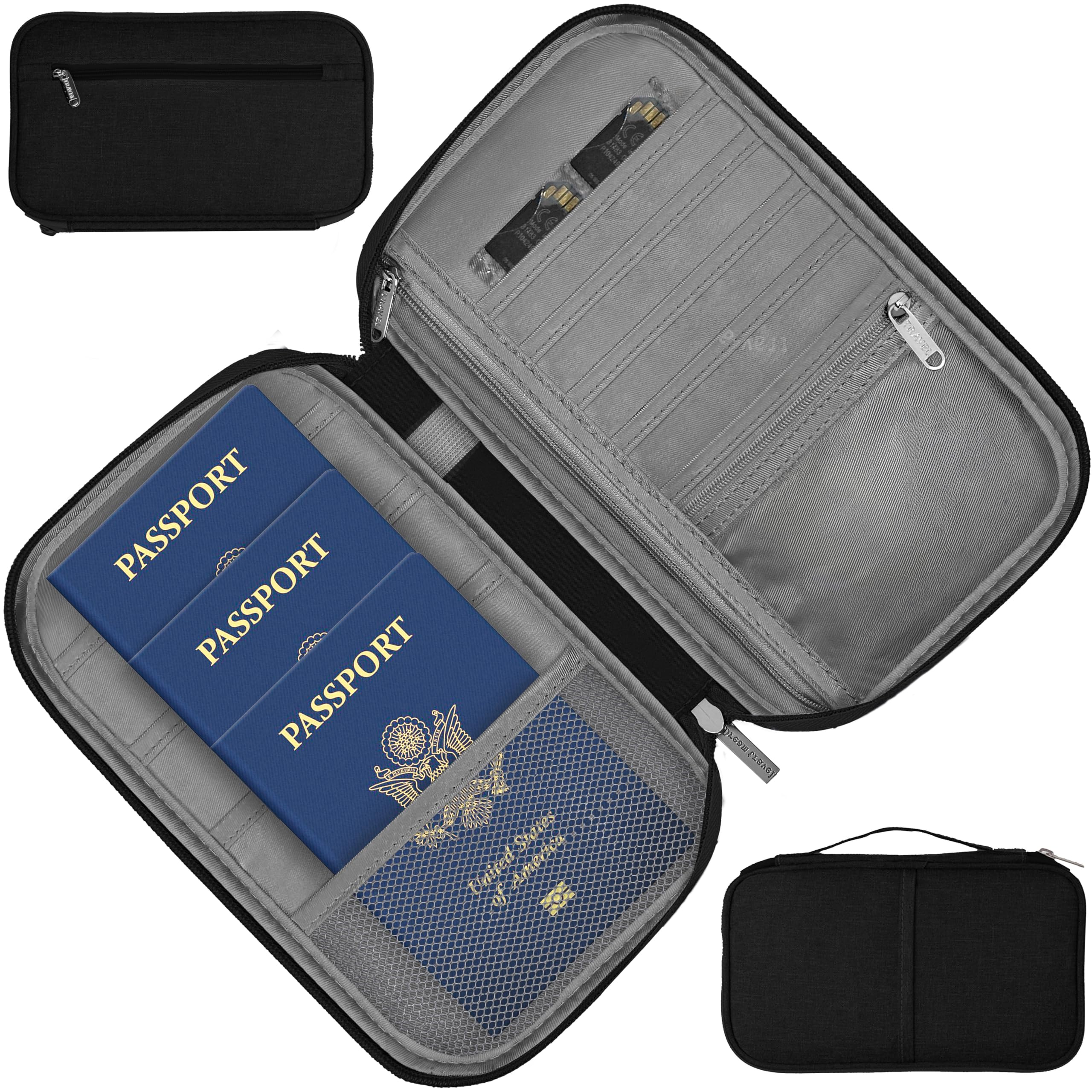 MyGadget Zamówienie_5_16, Czarny (Black), 3 Pasaportes, Minimalistyczny