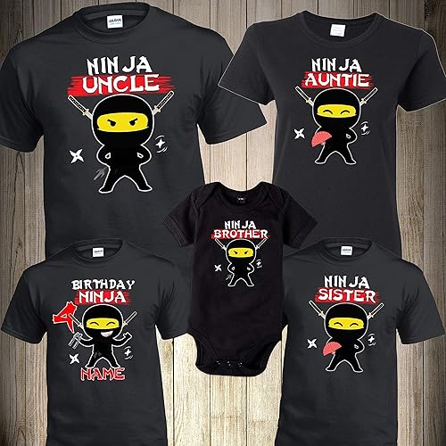 Miniatura 2 de Ninja Birthday Shirt Kung Fu Ninja Birthday Family Shirts Matching Party Personalized custom Ninja Shirt Birthday Boy