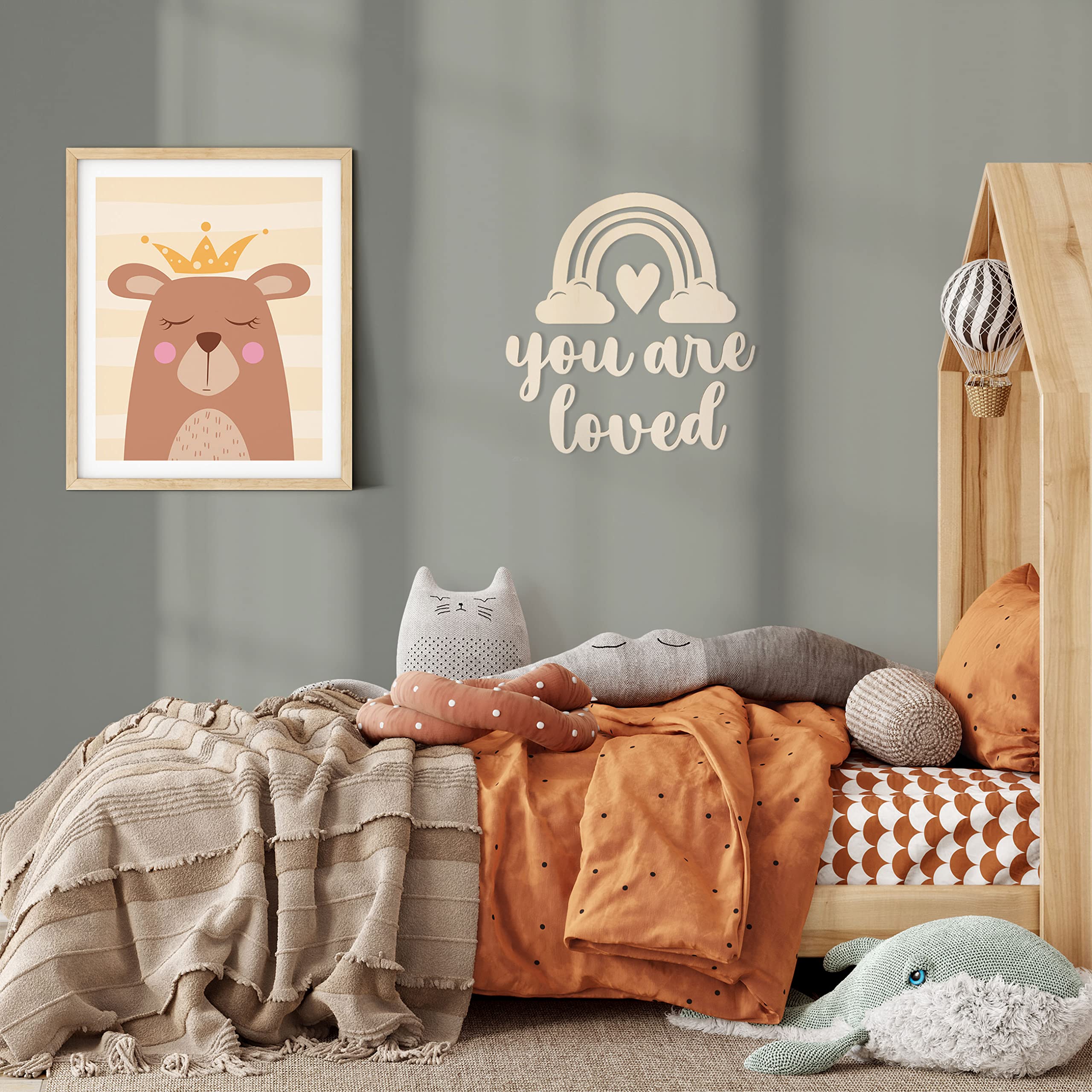 Papierdrachen Décoration Murale Pour Garçons Et Filles - Décoration En Tissu Pour La Chambre D'enfant - Tapisserie Boho - Tenture Murale Avec Alphabet