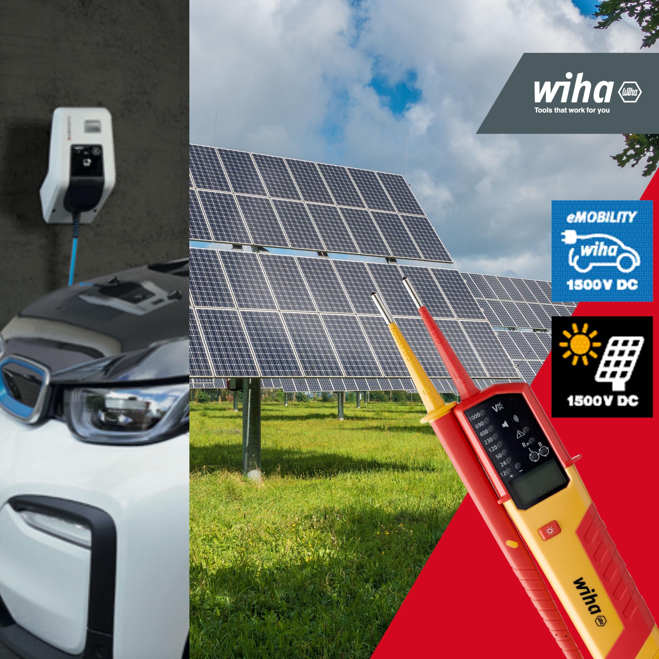 Wiha eMobility Détecteur de tension 12-1000 V/AC