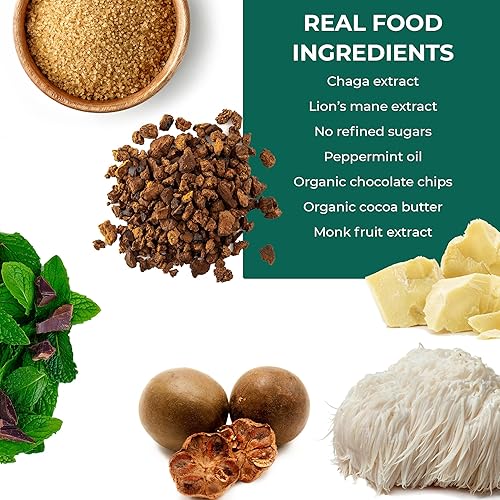 Miniatura 7 de Laird Superfood Barras de proteínas funcionales con adaptógenos, 0.35 oz de proteína vegana a base de plantas, sin OMG, chocolate de menta, 10