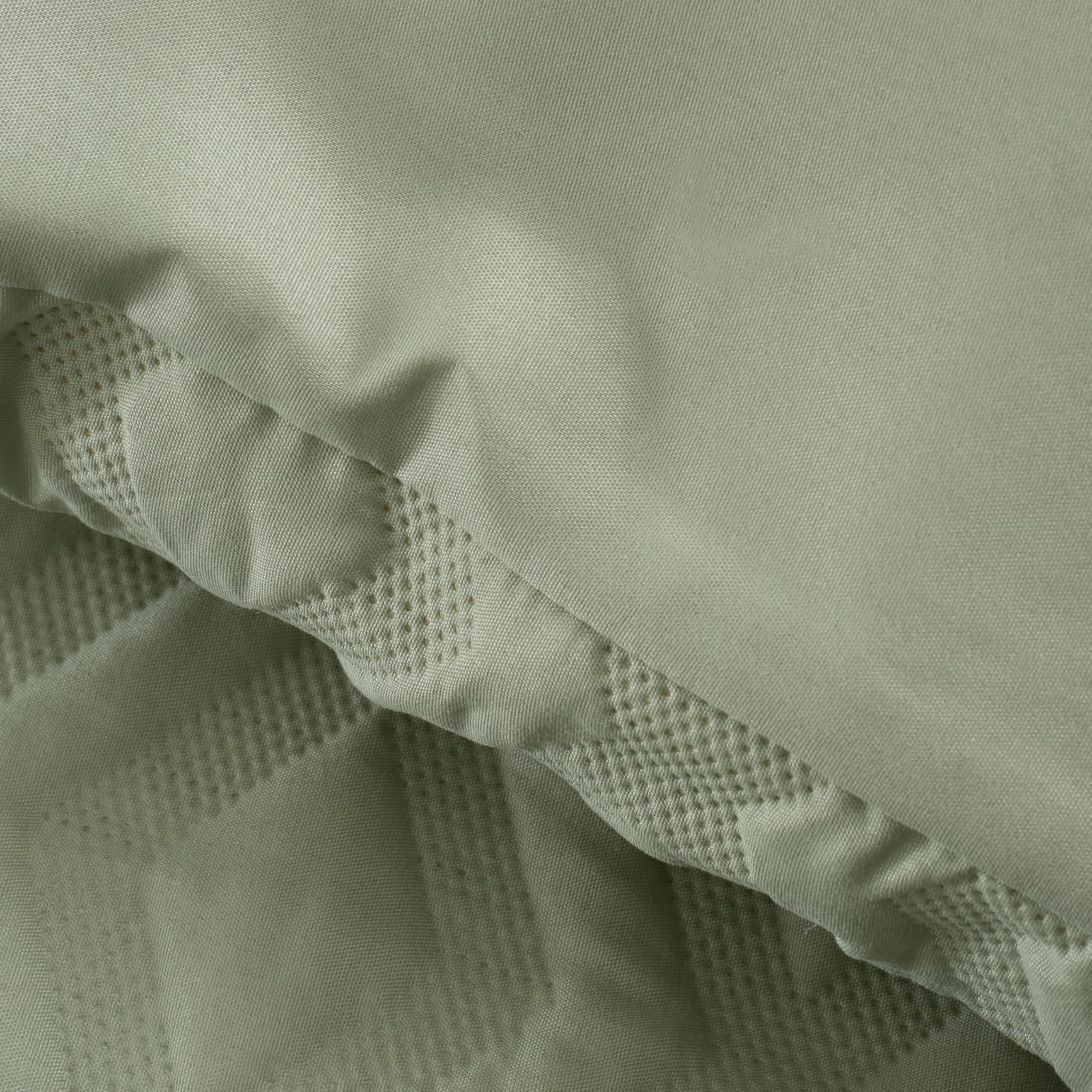 Catherine Lansfield Jacob Geo Soft Touch Double Duvet Cover Set including Pillowcases Sage Green - Image 3