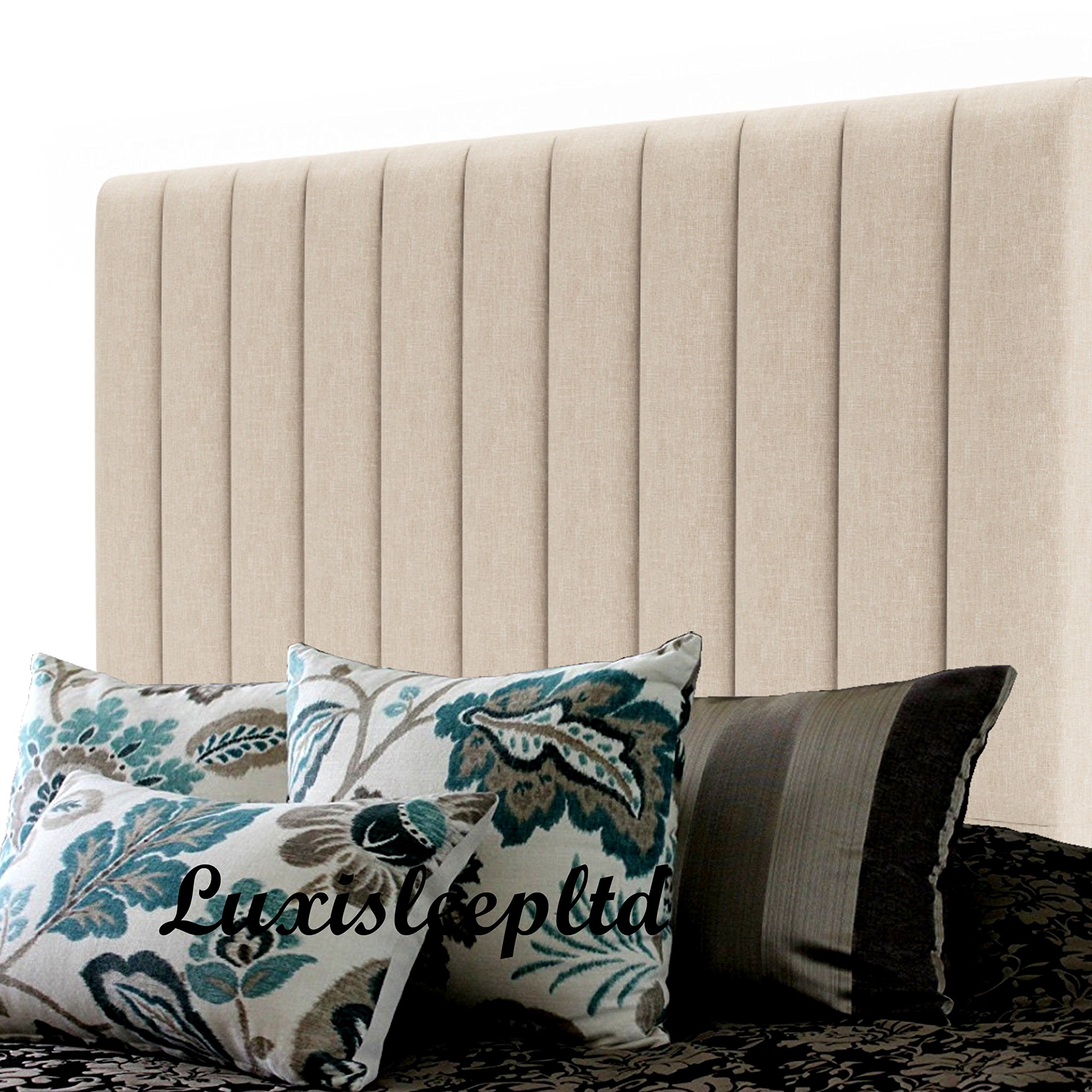 luxisleepltd Style Luxury Clarance Headboard in Linen Fabric and 36" Height, 3ft,4ft,4ft6,5ft and 6ft and Many colours (4ft, BROWN)