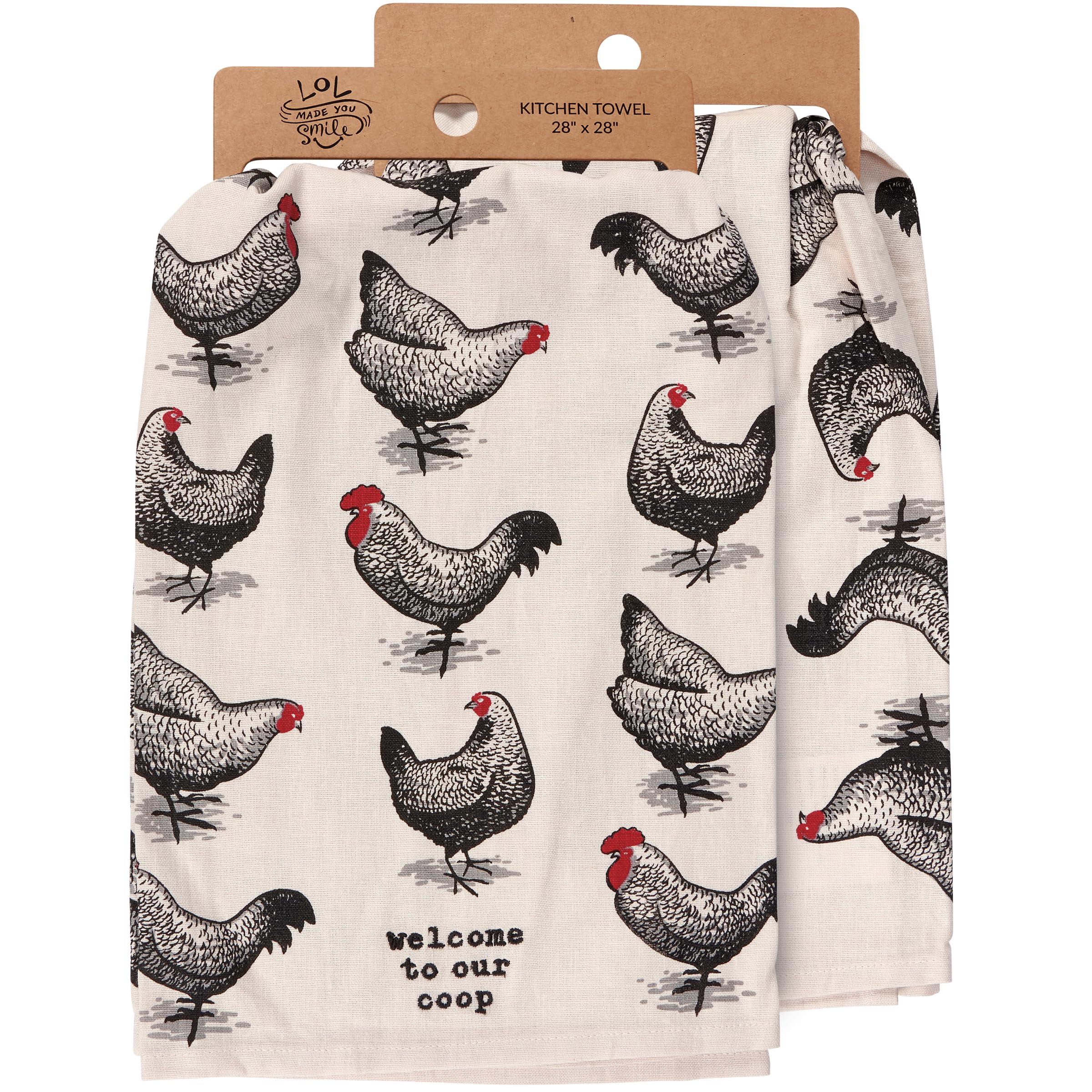 Primitives by Kathy Welcome to Our Coop Kitchen Towel