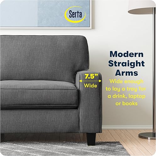 Miniatura 21 de Serta Palisades Sofás Tapizados para Sala, Sofá de Diseño Moderno, Tela, gris (Glacial Gray) gris (Glacial Gray),Beige,Marrón,Alforfón Beige,Marrón